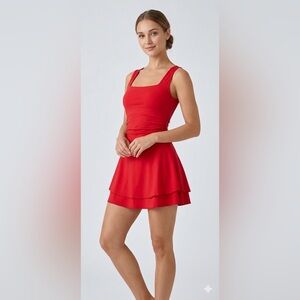 Kaximil Red Sleeveless Cowl Neck Ruched Bodycon Dress - Size XL